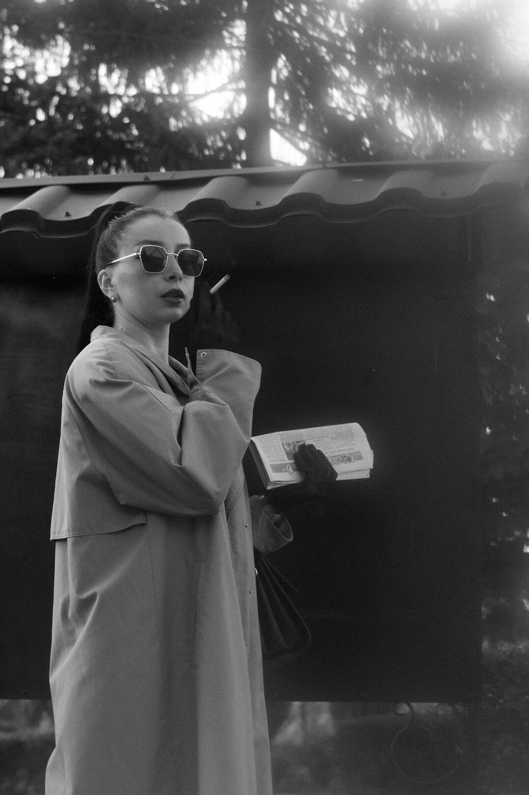 Portrait of a Swiss female investigative journalist in her forties